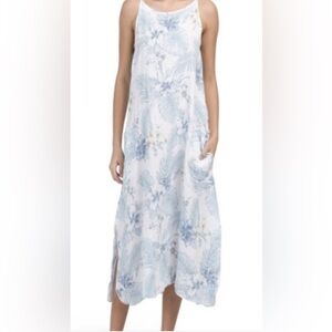 lungo l'arno linen dress Blue Crafted from breathable Linen a perfect choice for the summer days Lungo L'Arno Made in Italy